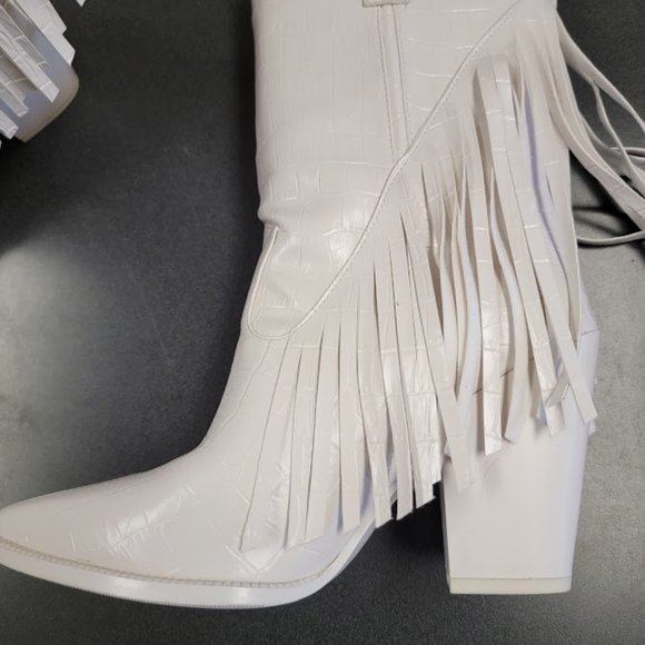 ISNOM Shoes Isnom Womens Fringe Cowboy Boots Size 8 Poshmark